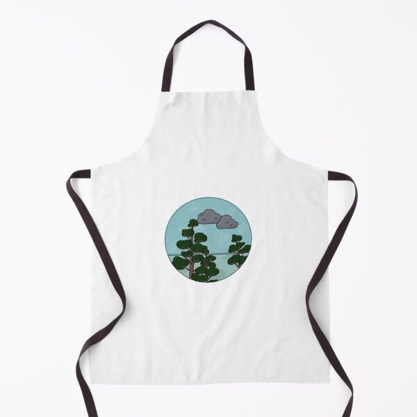 Item preview, Forest Green Evergreen Trees and Ocean View designed and sold by uwudoodles.