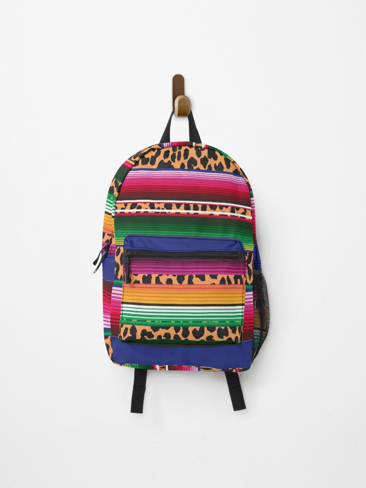 Leopard and shop serape backpack