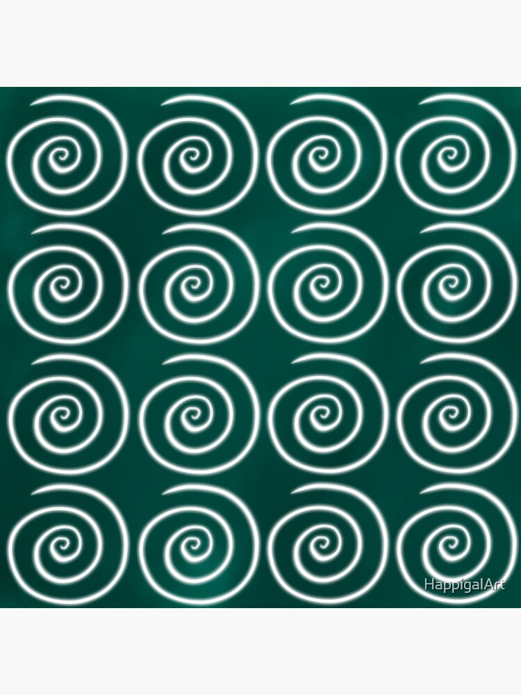 Green Swirls by HappigalArt