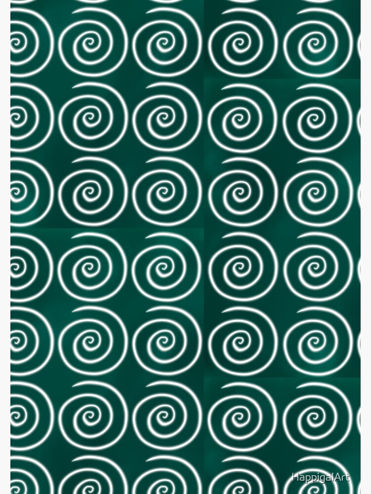 Green Swirls by HappigalArt