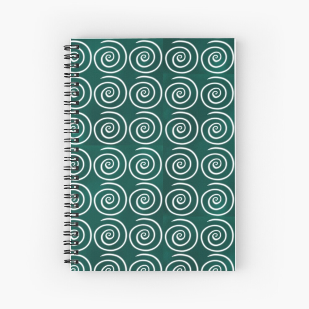 Green Swirls Spiral Notebook