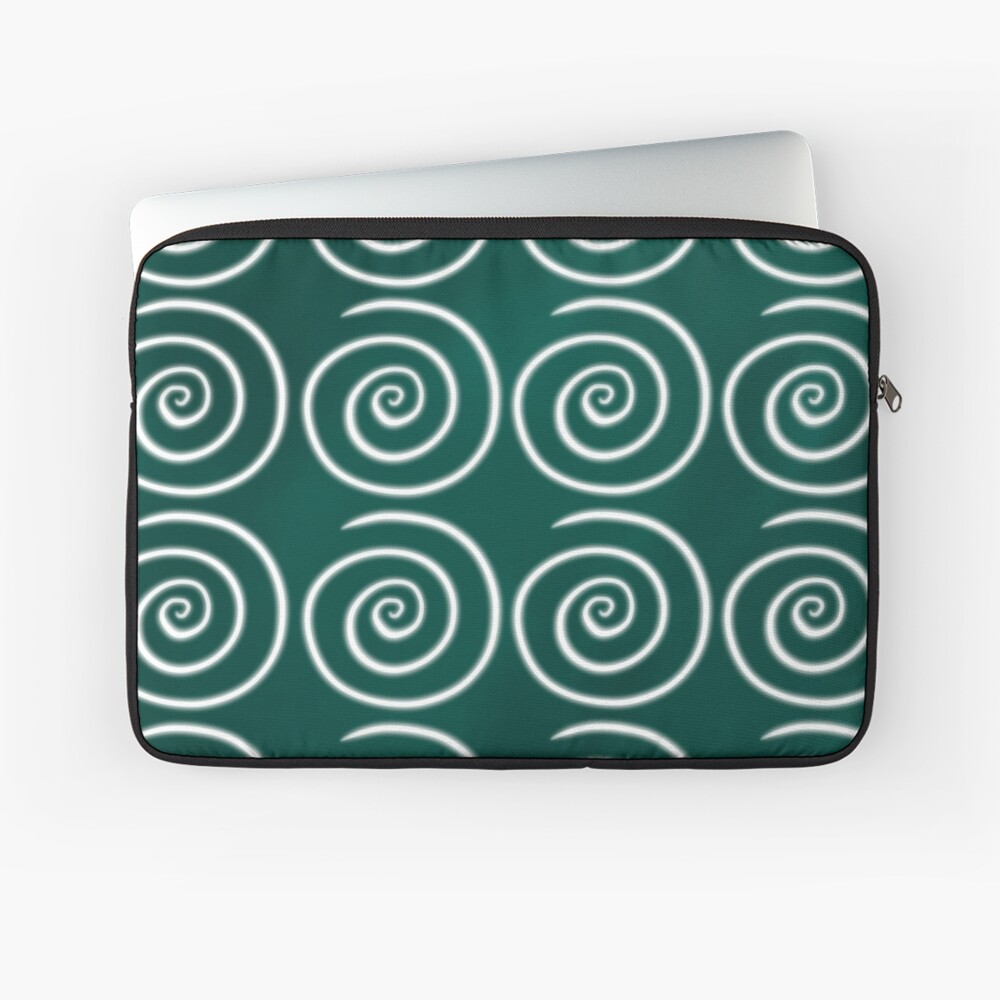 Green Swirls Laptop Sleeve