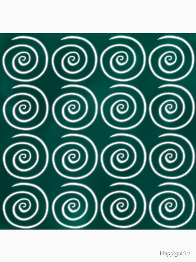 Green Swirls by HappigalArt