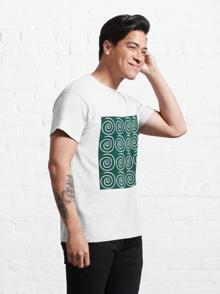 Alternate view of Green Swirls Classic T-Shirt