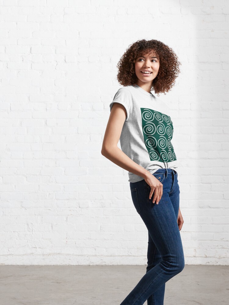 Alternate view of Green Swirls Classic T-Shirt