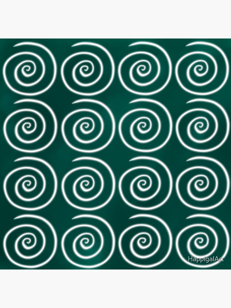 Artwork view, Green Swirls designed and sold by HappigalArt