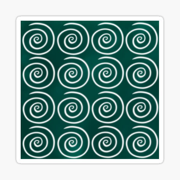 Green Swirls Sticker