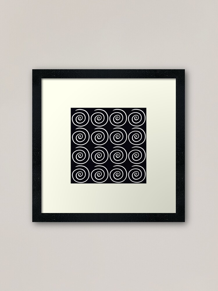 Alternate view of Black Swirls Framed Art Print