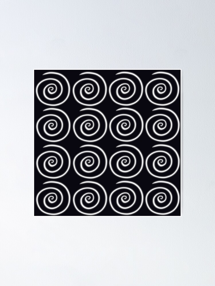 Alternate view of Black Swirls Poster