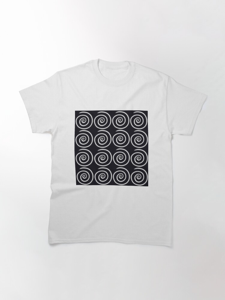 Classic T-Shirt, Black Swirls designed and sold by HappigalArt