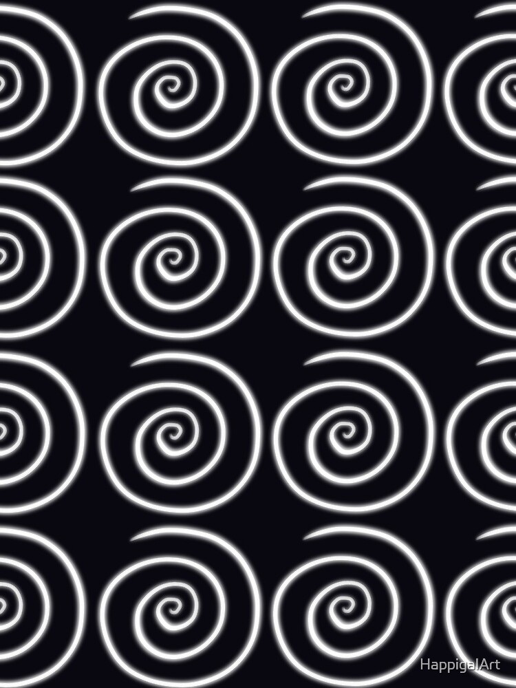 Thumbnail 3 of 3, Drawstring Bag, Black Swirls designed and sold by HappigalArt.