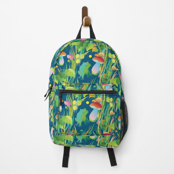 Item preview, Frogs in the grass (seamless pattern, dark b/g) designed and sold by Irina Ivanova.