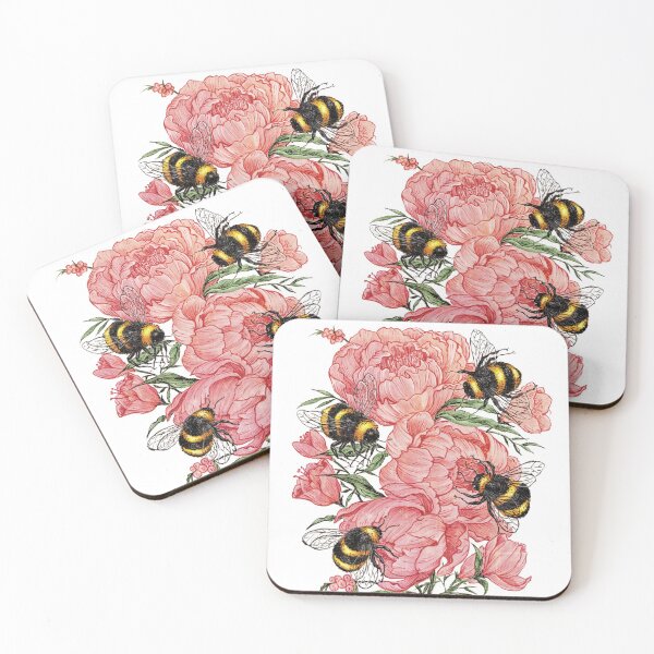 Item preview, Bees and Flowers designed and sold by keeveneo.