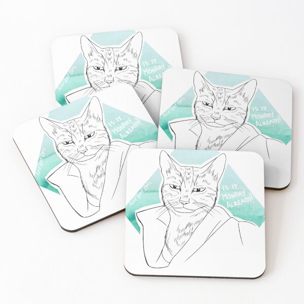 Item preview, Cute sleepy cat designed and sold by NotJustCats.