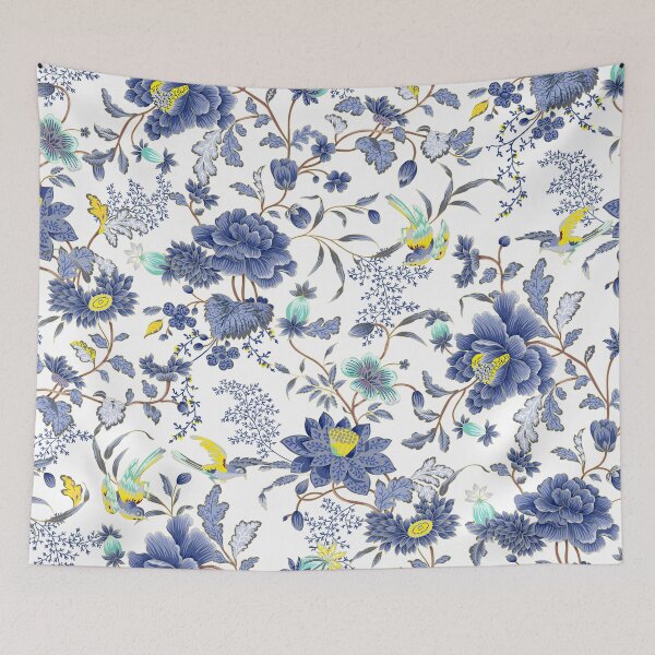 Item preview, Violets and Blues Flower Pattern designed and sold by Espinoza Creative.