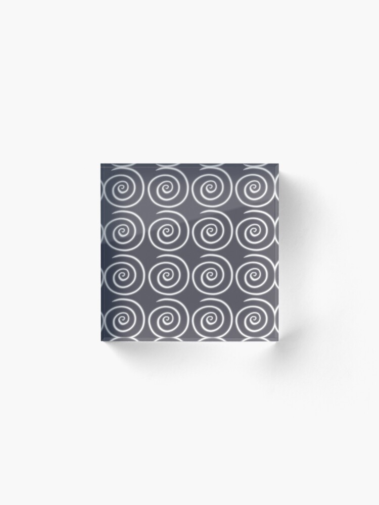 Alternate view of Grey Gray Swirls Acrylic Block