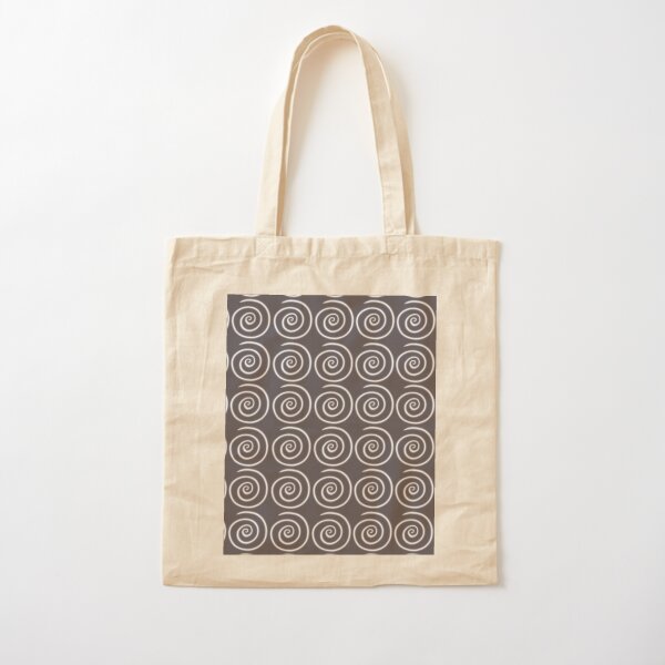 Grey Gray Swirls Cotton Tote Bag