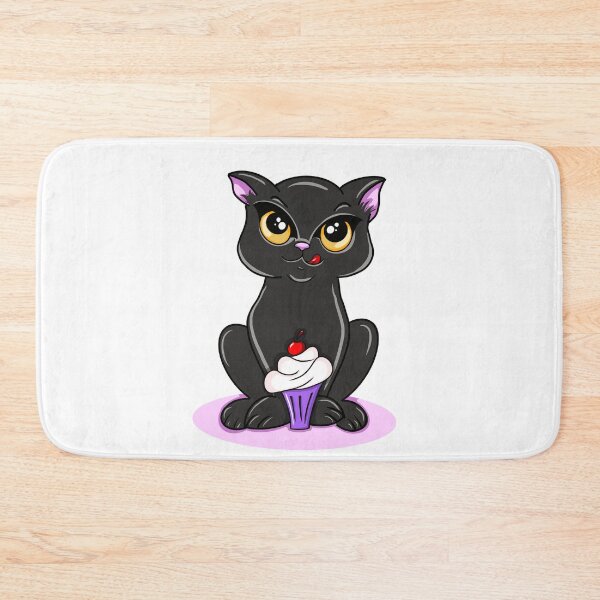 Item preview, Sweet tooth black cat designed and sold by lovingkakeart.