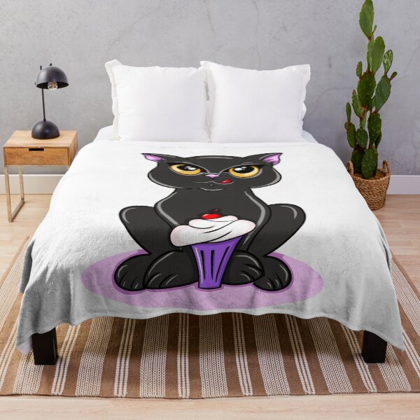 Item preview, Sweet tooth black cat designed and sold by lovingkakeart.