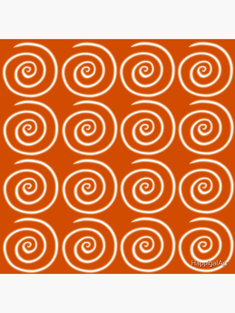 Thumbnail 3 of 3, Poster, Orange Swirls designed and sold by HappigalArt.