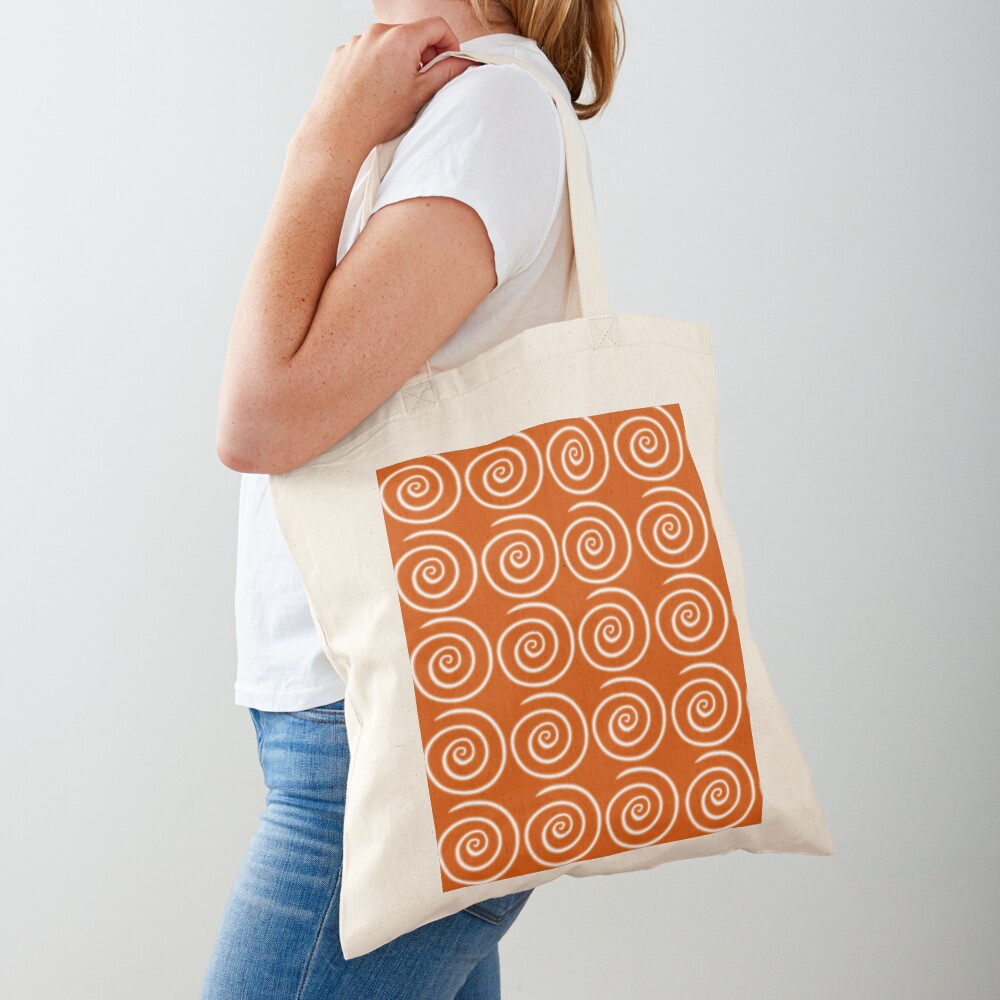 Orange Swirls Tote Bag