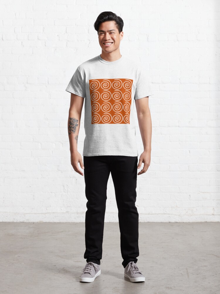 Alternate view of Orange Swirls Classic T-Shirt