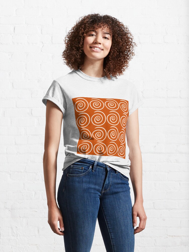 Alternate view of Orange Swirls Classic T-Shirt