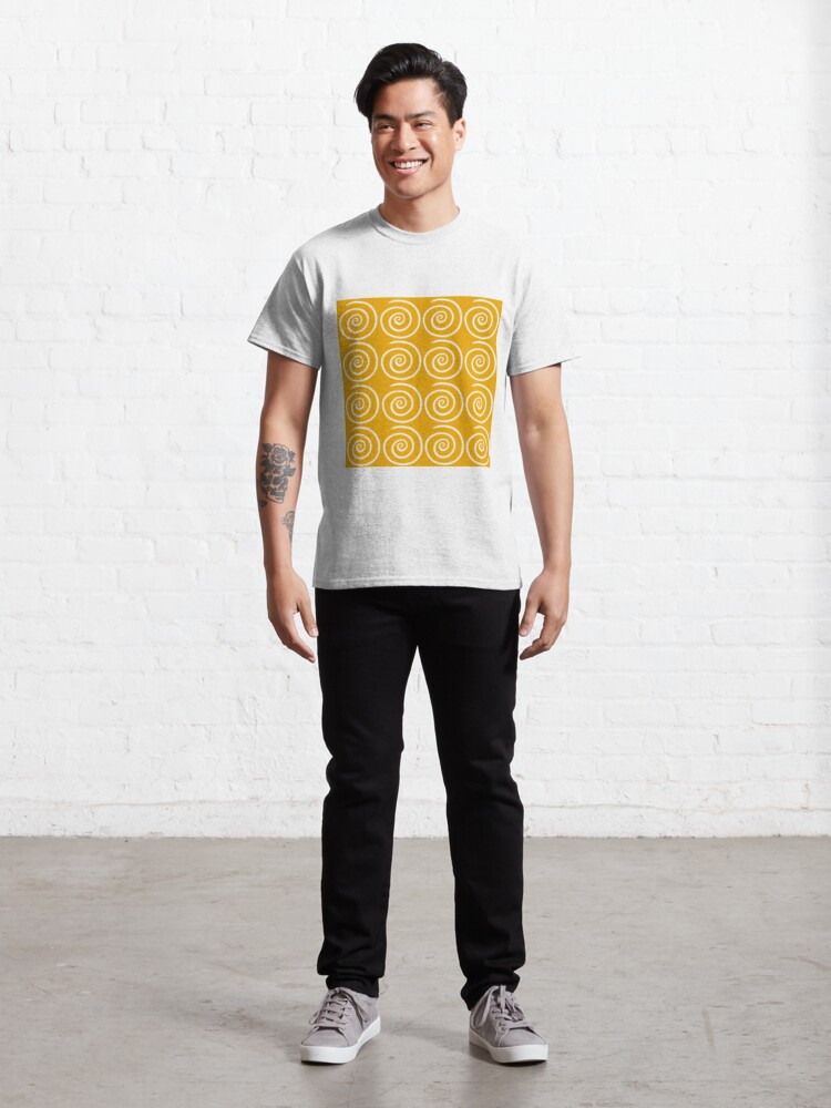 Alternate view of Yellow Swirls Classic T-Shirt