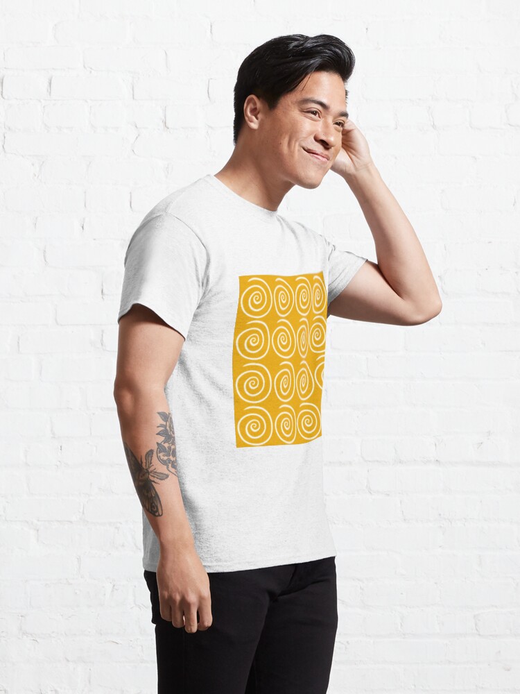 Alternate view of Yellow Swirls Classic T-Shirt