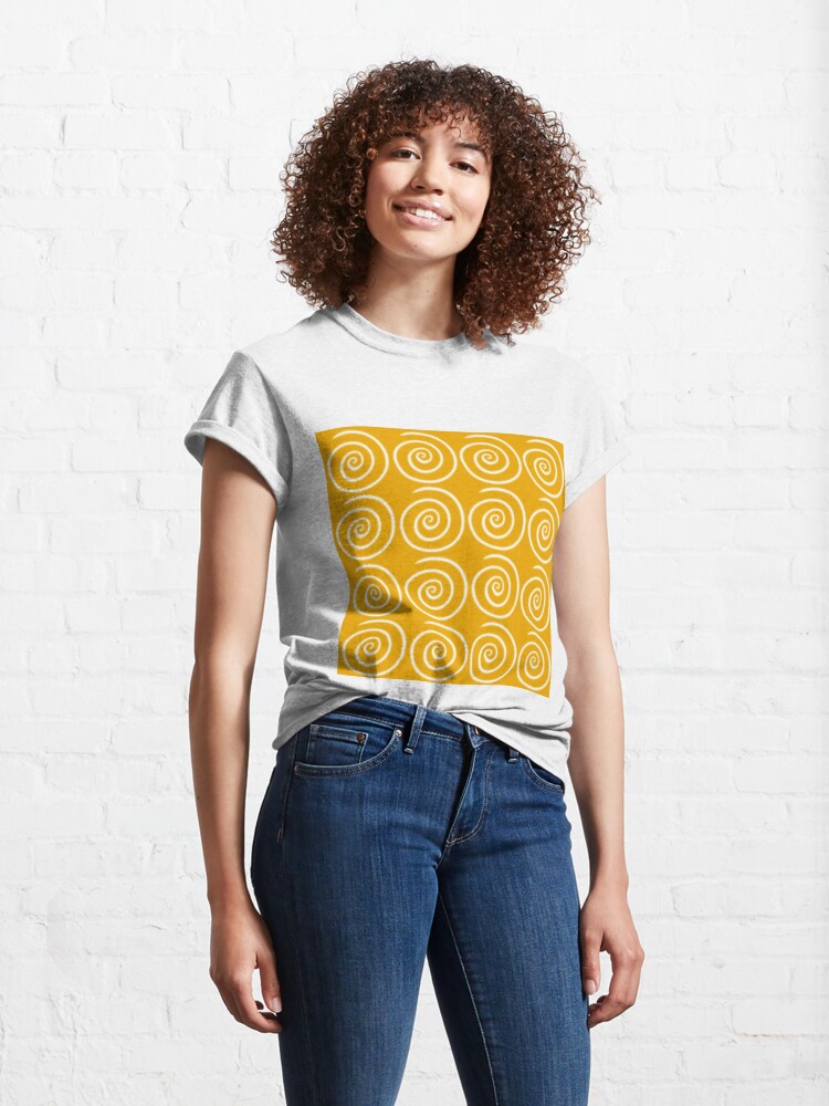 Alternate view of Yellow Swirls Classic T-Shirt