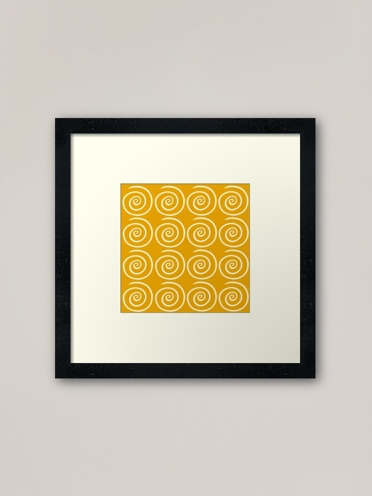 Alternate view of Yellow Swirls Framed Art Print