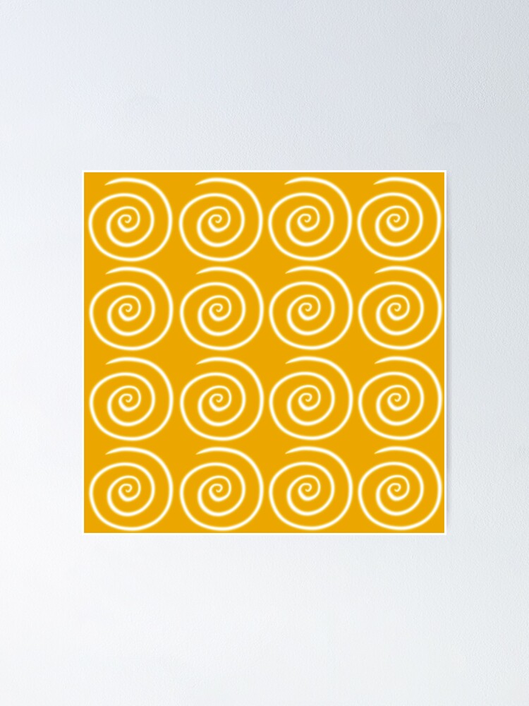 Alternate view of Yellow Swirls Poster