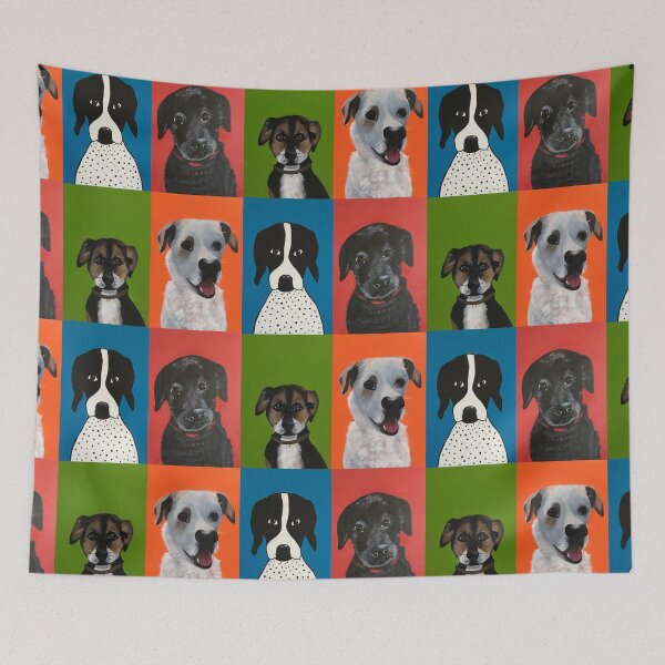 Item preview, Abstract Party Dogs designed and sold by Paddlingtoyou.