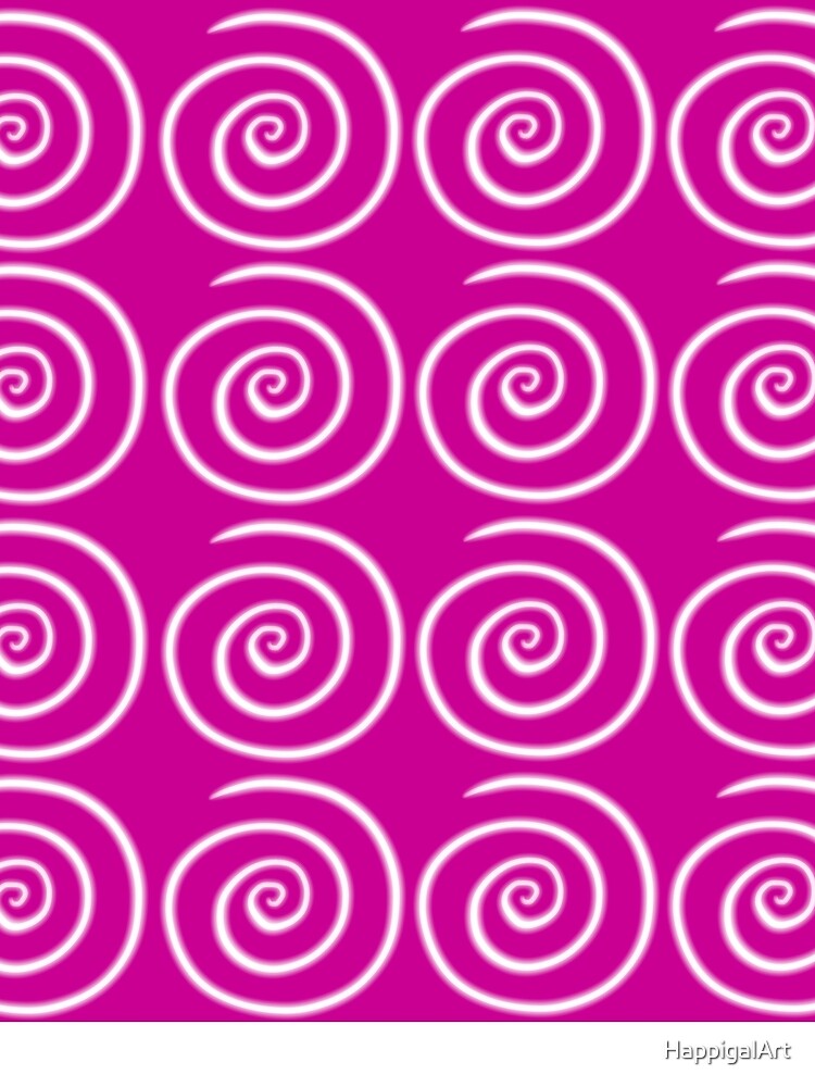 Pink Swirls by HappigalArt