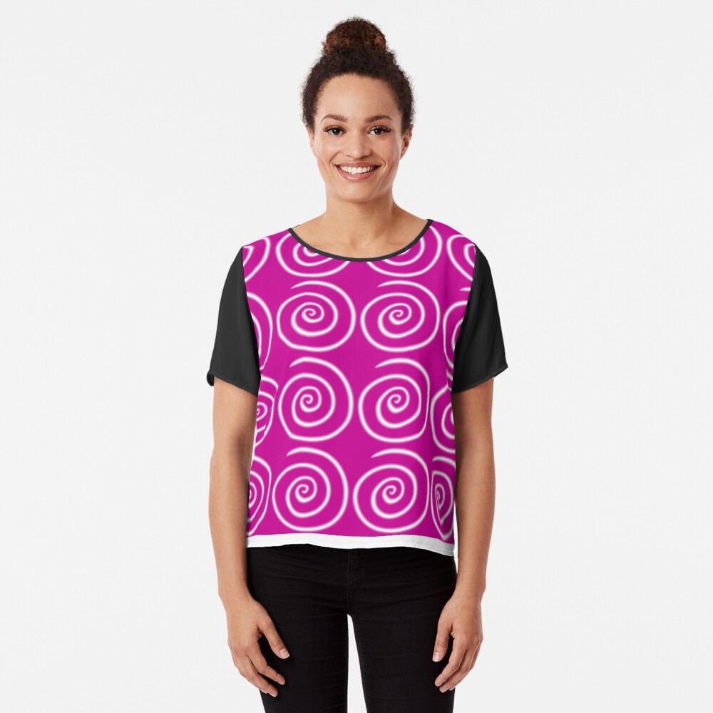 Pink Swirls Chiffon Top