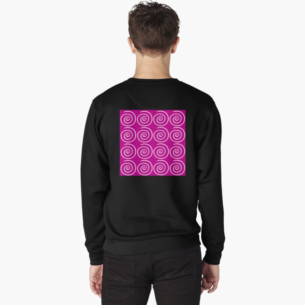 Pink Swirls Pullover Sweatshirt