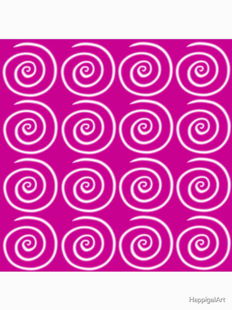 Pink Swirls by HappigalArt
