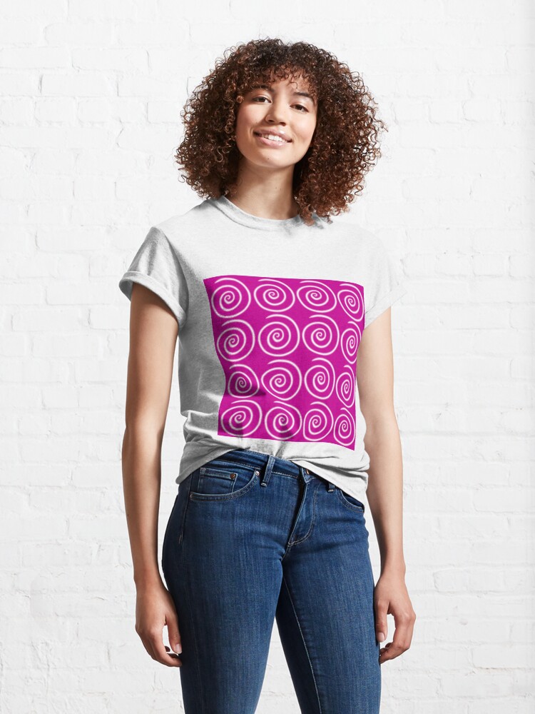 Alternate view of Pink Swirls Classic T-Shirt