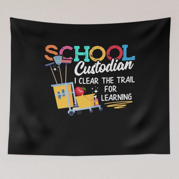Item preview, School Custodian Clear Trail Learning - Janitor Appreciation designed and sold by Dressed For  Duty.