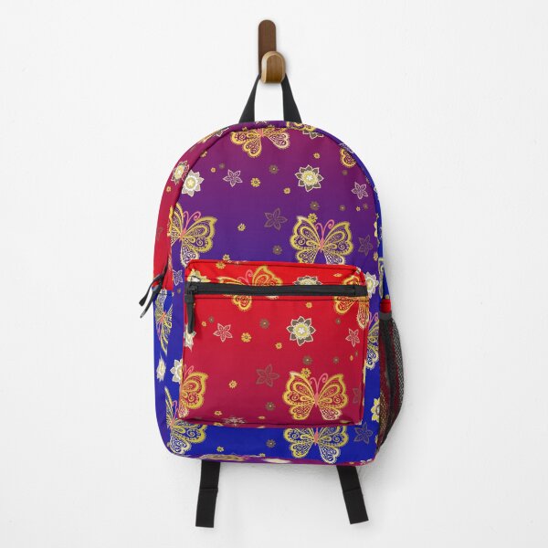 Item preview, Blue Red Gradient Flowers Butterfly designed and sold by looklock.
