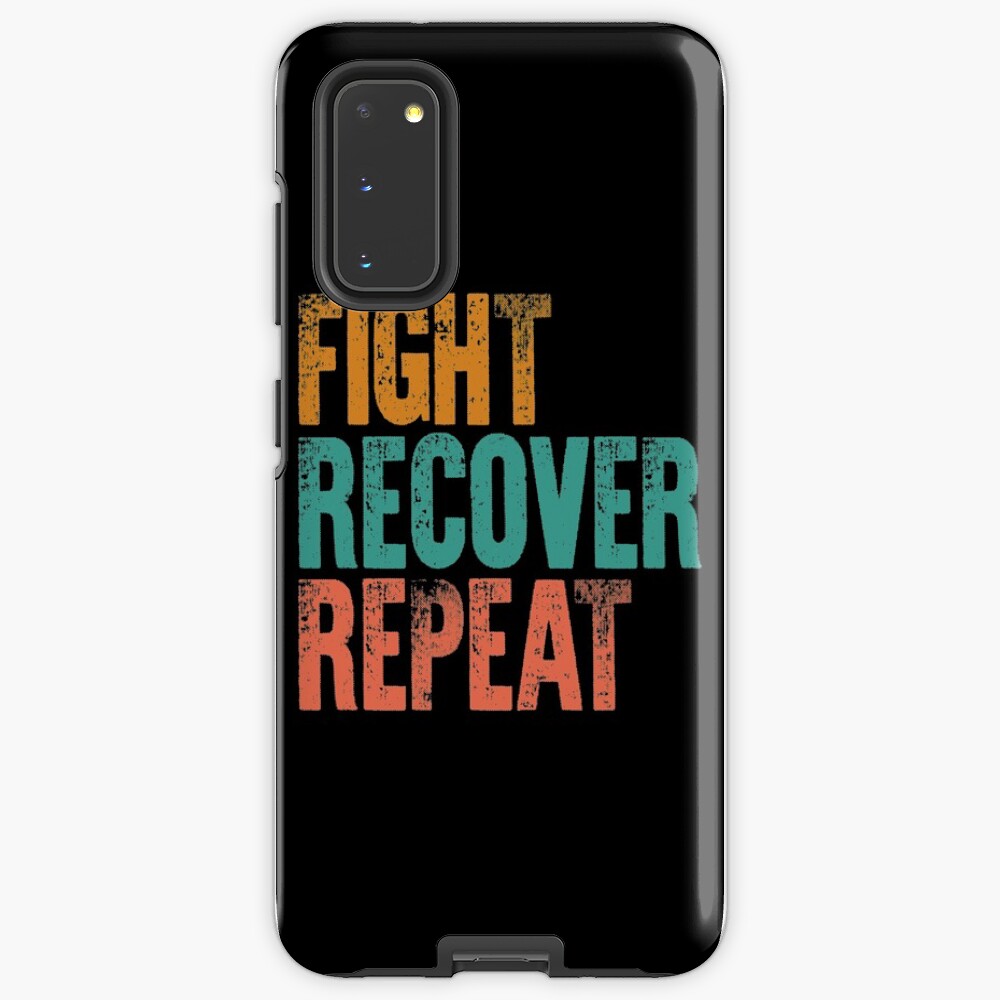 Eating Disorder Recovery Shirt Fight Recover Repeat Ed Warrior Purple Ribbon Awareness Vintage Gift Case & Skin for Samsung Galaxy