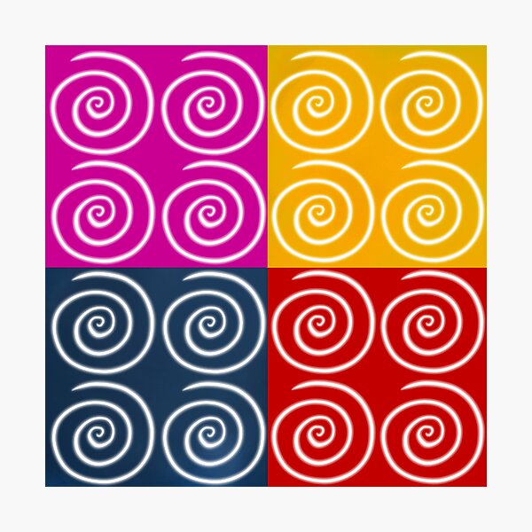 Four Squares of Swirls Pop Photographic Print