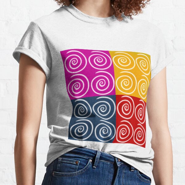 Four Squares of Swirls Pop Classic T-Shirt
