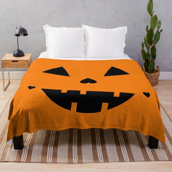 Item preview, Cute Pumpkin Jack-O-Lantern face with heart dimples designed and sold by Rabbitti.