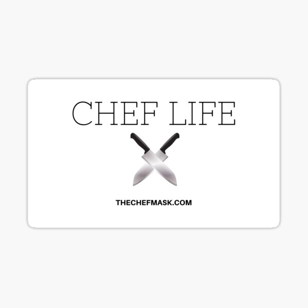 "Chef life with crossed knives" Sticker for Sale by TheChefMask Redbubble
