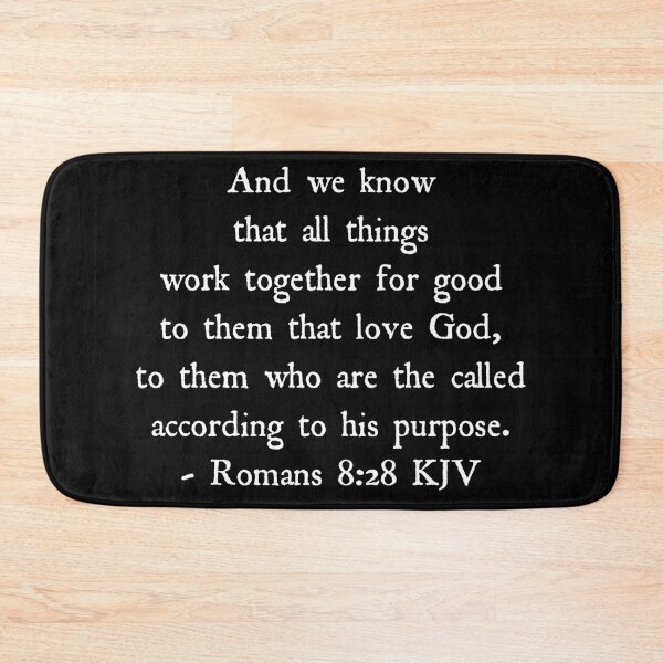 Item preview, Romans 8:28 KJV - White Antique Print designed and sold by VerShirts.