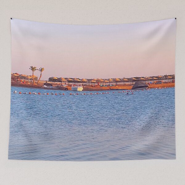 Item preview, Beautiful sunset over sea tapestry designed and sold by Vivasshop.