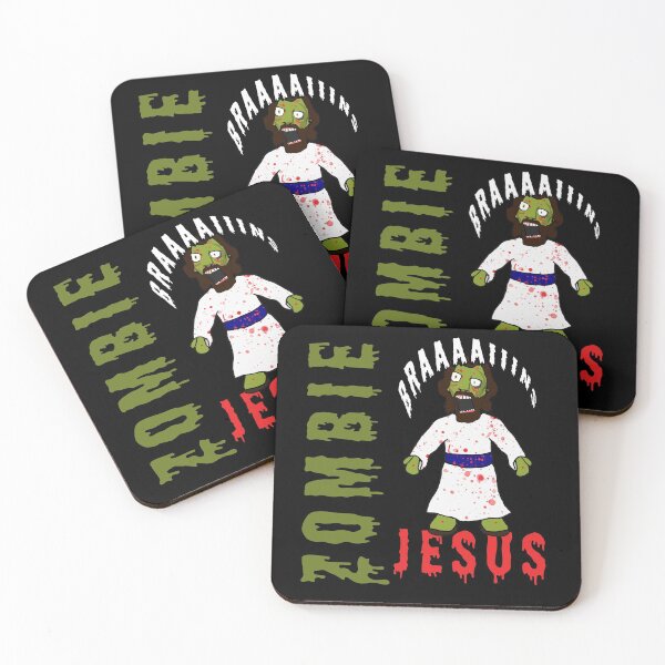 Item preview, Creepy Zombie Jesus wants BRAINS! Funny Horror creepy zombie jesus brains atheist agnostic humor gift idea designed and sold by AllLeftSides42.