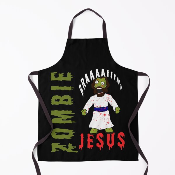 Item preview, Creepy Zombie Jesus wants BRAINS! Funny Horror creepy zombie jesus brains atheist agnostic humor gift idea designed and sold by AllLeftSides42.