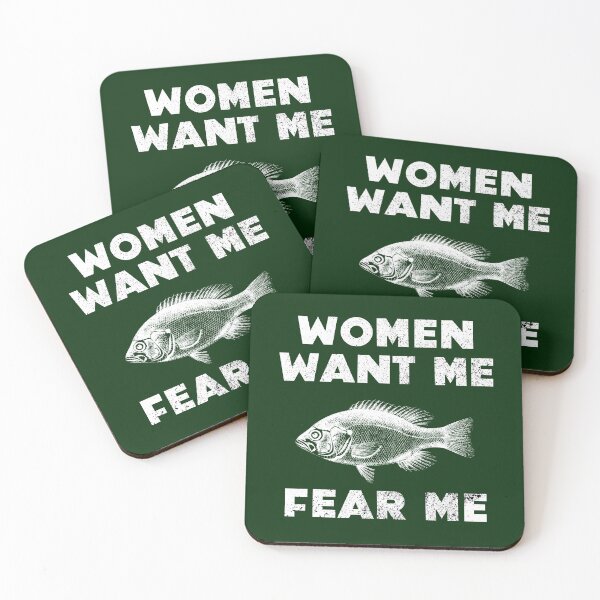 Item preview, Women Want Me Fish Fear Me Bold Distressed Vintage designed and sold by Sunny Collections.